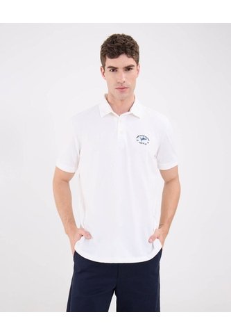 Polo Con Bordado  Para Hombre Blanco Patprimo Patprimo
