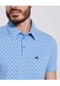 Polo Estampada, Cuello Maquina Duro Con Bolsillo, Silueta Regular Fit Azul  Para Hombre Azul Patprimo de Patprimo