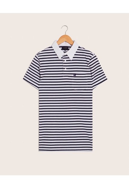 Polo Cuello Duro  Para Hombre Blanco Patprimo