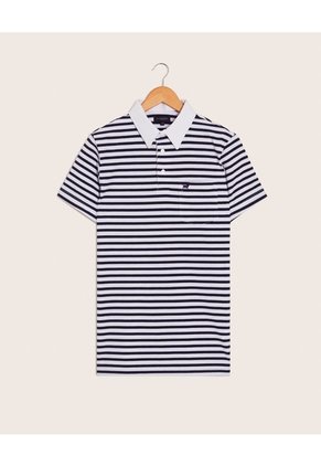 Polo Cuello Duro Para Hombre Blanco Patprimo