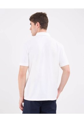 Polo Con Bordado  Para Hombre Blanco Patprimo