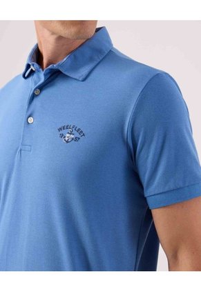 Polo Con Bordado Para Hombre Azul Patprimo