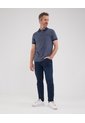 Polo Unicolor Con Textura, Cuello Y Puños Tejidos, Silueta Slim Fit, Lineas  Para Hombre Azul Patprimo de Patprimo