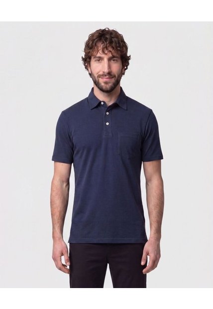 Polo Con Bolsillo De Parche   Para Hombre Azul Patprimo