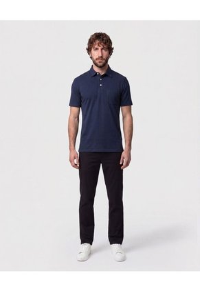 Polo Con Bolsillo De Parche Para Hombre Azul Patprimo