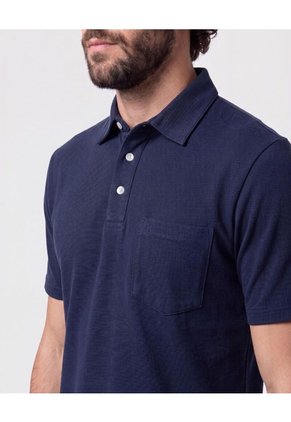 Polo Con Bolsillo De Parche   Para Hombre Azul Patprimo