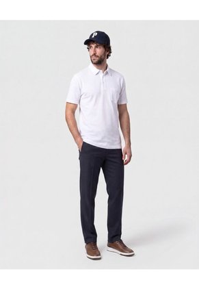 Polo Con Bolsillo De Parche Para Hombre Blanco Patprimo