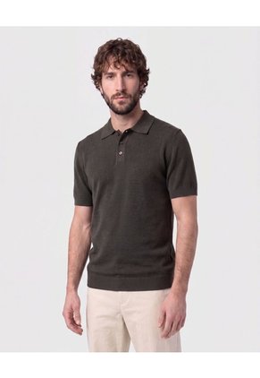 Polo En Tejido De Punto Para Hombre Verde Patprimo