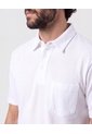Polo Con Bolsillo De Parche   Para Hombre Blanco Patprimo de Patprimo