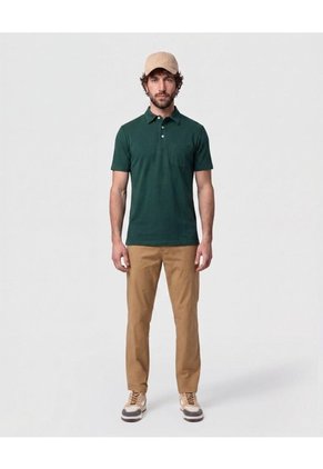 Polo Con Bolsillo De Parche Para Hombre Verde Patprimo