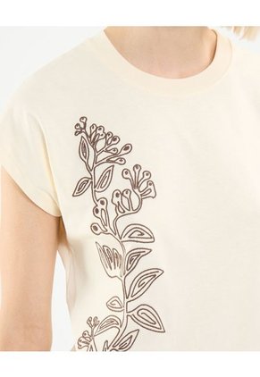 Camiseta Para Mujer Manga Corta Color Crema Marca Patprimo #30093648