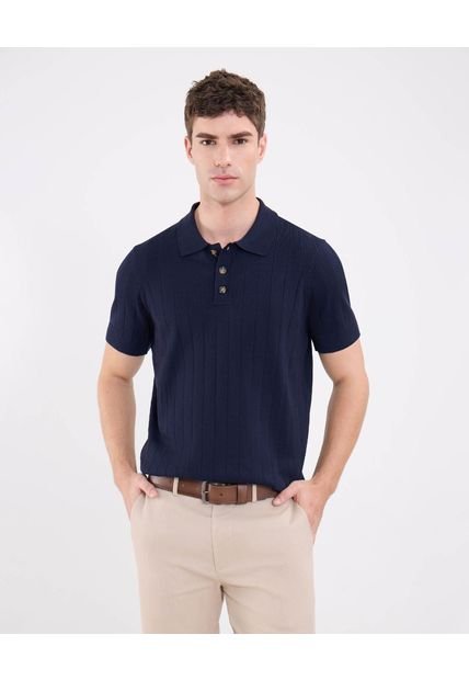 Polo Para Hombre Cuello Tejido Sin Bolsillo Color Azul Marca Patprimo #44112726