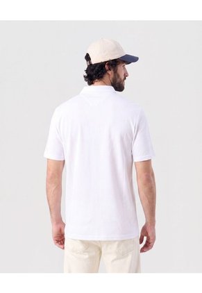 Polo Con Bolsillo De Parche Para Hombre Blanco Patprimo