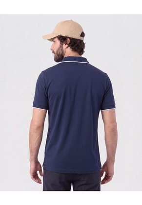 Polo Con Cuello Sin Botones   Para Hombre Azul Patprimo