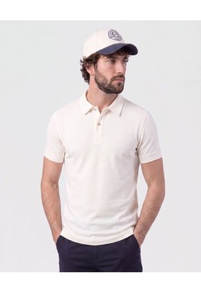 Polo Con Perilla Larga Para Hombre Blanco Patprimo