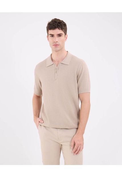 Polo Para Hombre Cuello Tejido Sin Bolsillo Color Café Marca Patprimo #44112724