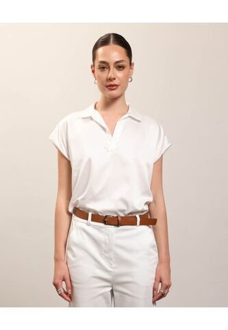 .Blusa Para Mujer M/C Patprimo En Color Blanco #30123386 Patprimo