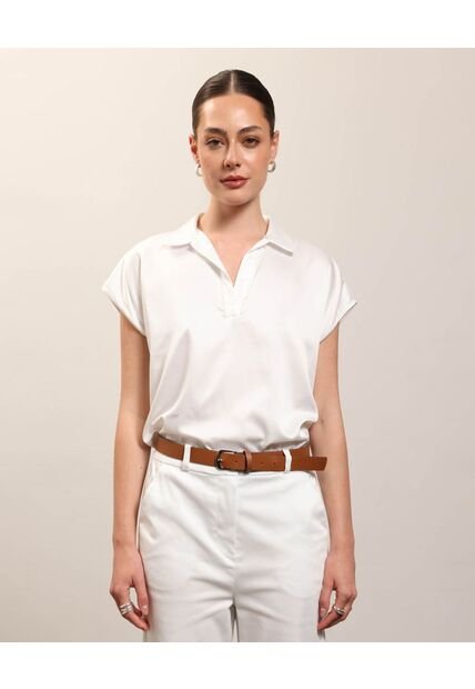 .Blusa Para Mujer M/C Patprimo En Color Blanco #30123386