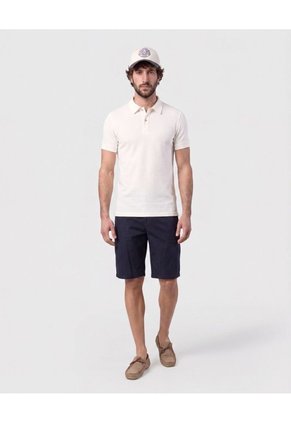 Polo Con Perilla Larga Para Hombre Blanco Patprimo