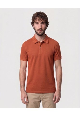 Polo Con Perilla Larga   Para Hombre Naranja Patprimo Patprimo