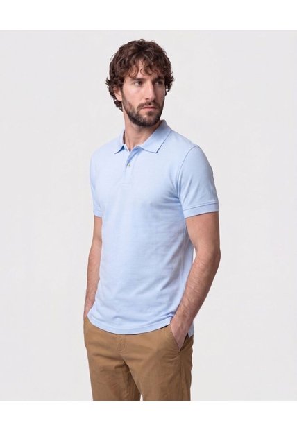 Polo Con Perilla Larga   Para Hombre Azul Patprimo