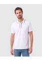 Polo Con Detalle En Cuello Para Hombre  Para Hombre Blanco Patprimo de Patprimo