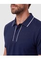 Polo Con Detalle En Cuello Para Hombre  Para Hombre Azul Patprimo de Patprimo