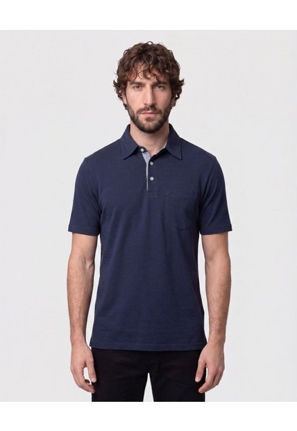 Polo Con Bolsillo De Parche Para Hombre  Para Hombre Azul Patprimo