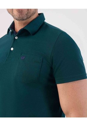 Polo Cuello Duro  Para Hombre Verde Patprimo