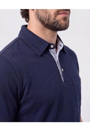Polo Con Bolsillo De Parche Para Hombre  Para Hombre Azul Patprimo