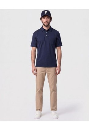 Polo Con Bolsillo De Parche Para Hombre Azul Patprimo