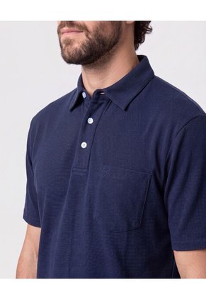 Polo Con Bolsillo De Parche Para Hombre Azul Patprimo