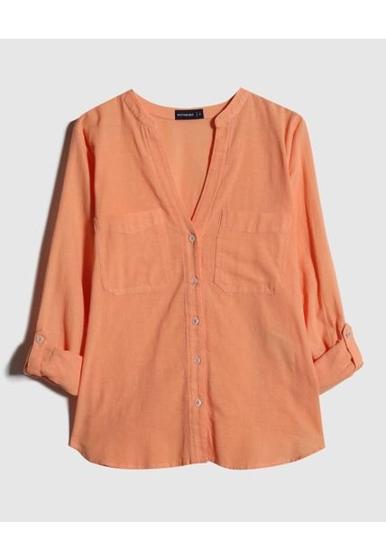 Blusa Para Mujer Manga Larga Color Naranja Marca Patprimo #30123345