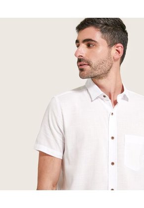 Camisa Para Hombre Manga Corta Con Bolsillo Color Blanco Marca Patprimo #44012490