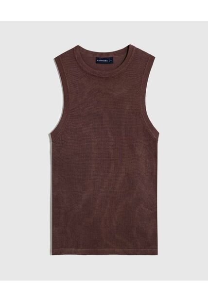 Camiseta  Para Mujer Manga Sisa Cuello Redondo Color Café Marca Patprimo #30093867