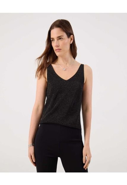 Camiseta Para Mujer Manga Sisa Cuello V Color Negro Marca Patprimo #30093769