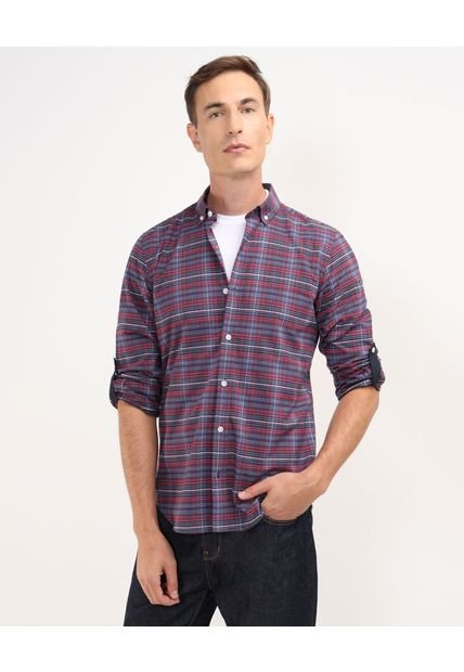 Camisa Para Hombre Manga Larga Sin Bolsillo Color Vino Marca Patprimo #44013000