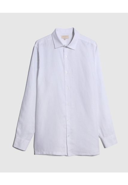 Camisa Guayabera Para Hombre Manga Larga Sin Bolsillo Color Blanco Marca Patprimo #44030384