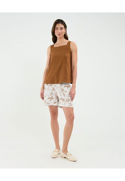 Bermuda Para Mujer Regular Largo Color Café Marca Patprimo #30100374