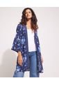 Kimono Mujer Patprimo  Azul Viscosa de Patprimo