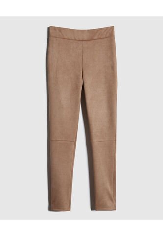 Leggins Unicolor Pretina Expuesta  Para Mujer Café Patprimo Patprimo