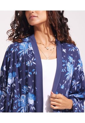 Kimono Mujer Patprimo Azul Viscosa