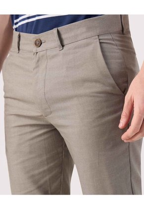 Pantalon Tipo Chino Unicolor   Para Hombre Gris Patprimo
