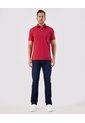 Polo De Rayas Con Bolsillo   Para Hombre Rojo Patprimo de Patprimo