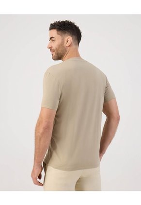 Camiseta Básica Cuello Redondo Para Hombre Beige Patprimo