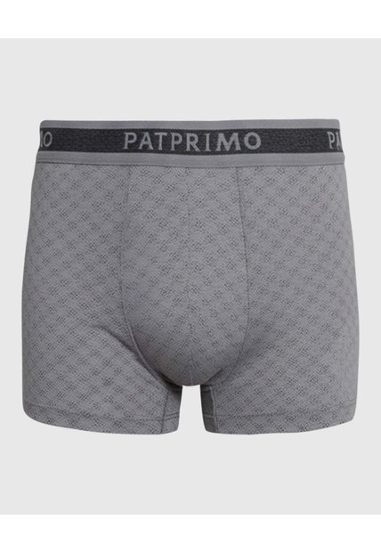 Bóxer Trunk Con Elástico Contramarcado X1 Para Hombre Gris Patprimo