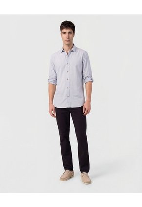 Camisa Para Hombre Manga Larga Sin Bolsillo Cuello C Color Azul Marca Patprimo #44017376