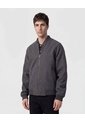 Chaqueta Bomber Con Textura De Lana   Para Hombre Gris Patprimo de Patprimo