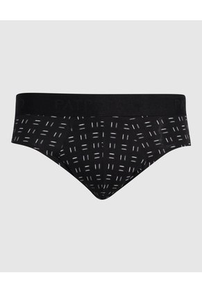 Pantaloncillo Brief  Estampado En Lycra-Algodón X1 Para Hombre Negro Patprimo