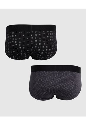 Pantaloncillo Brief  Estampado En Lycra-Algodón X1 Para Hombre Negro Patprimo